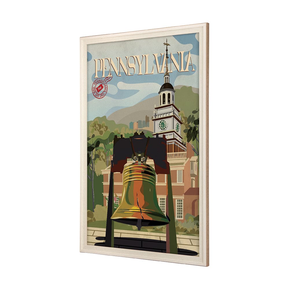 Mercana - Pennsylvania Go USA XL by Mercana Studio a Hand Embellished Decograph Framed Art Print under Glass - 15747 view 2