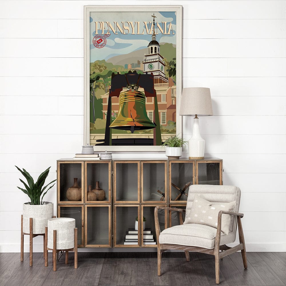 Mercana - Pennsylvania Go USA XL by Mercana Studio a Hand Embellished Decograph Framed Art Print under Glass - 15747 view 5