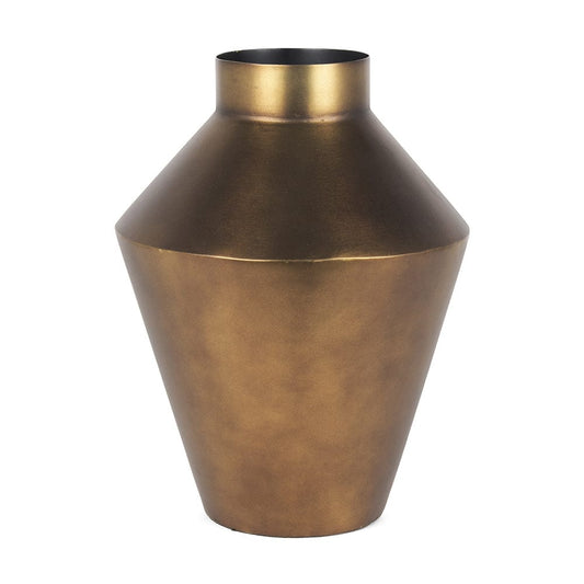 Mercana - Perrin Large Brushed Gold Metal Decorative Vase - 70666 view 1