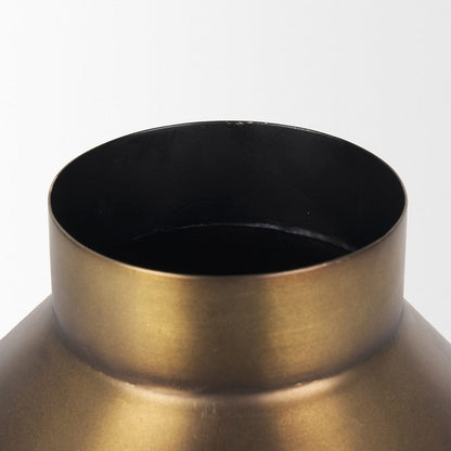 Mercana - Perrin Large Brushed Gold Metal Decorative Vase - 70666 view 4