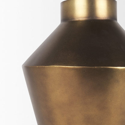 Mercana - Perrin Large Brushed Gold Metal Decorative Vase - 70666 view 7