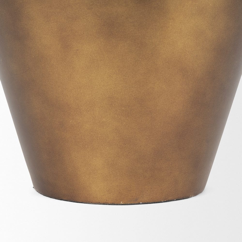 Mercana - Perrin Large Brushed Gold Metal Decorative Vase - 70666 view 8