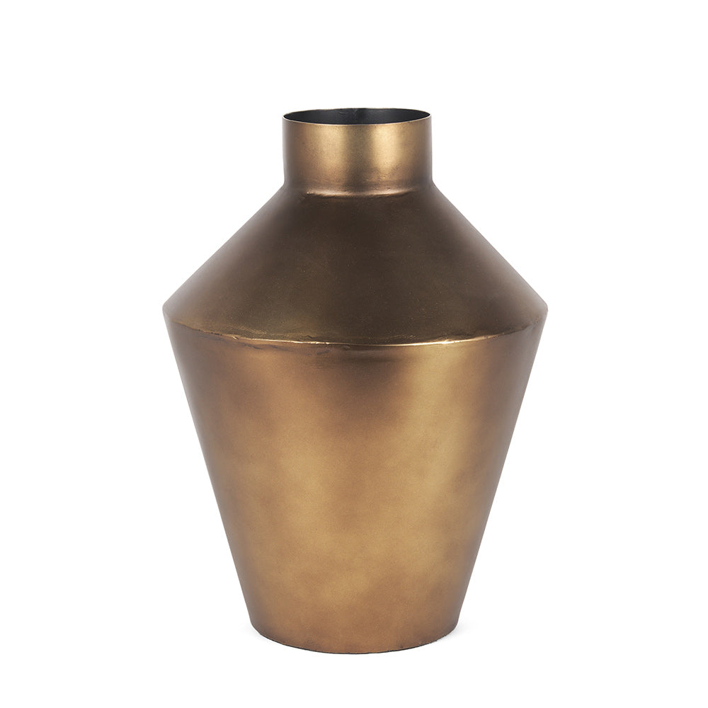 Mercana - Perrin Small Brushed Gold Metal Decorative Vase - 70667 view 1
