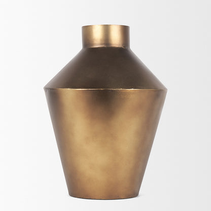 Mercana - Perrin Small Brushed Gold Metal Decorative Vase - 70667 view 3