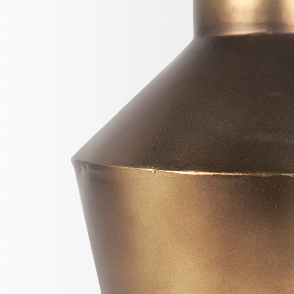 Mercana - Perrin Small Brushed Gold Metal Decorative Vase - 70667 view 7