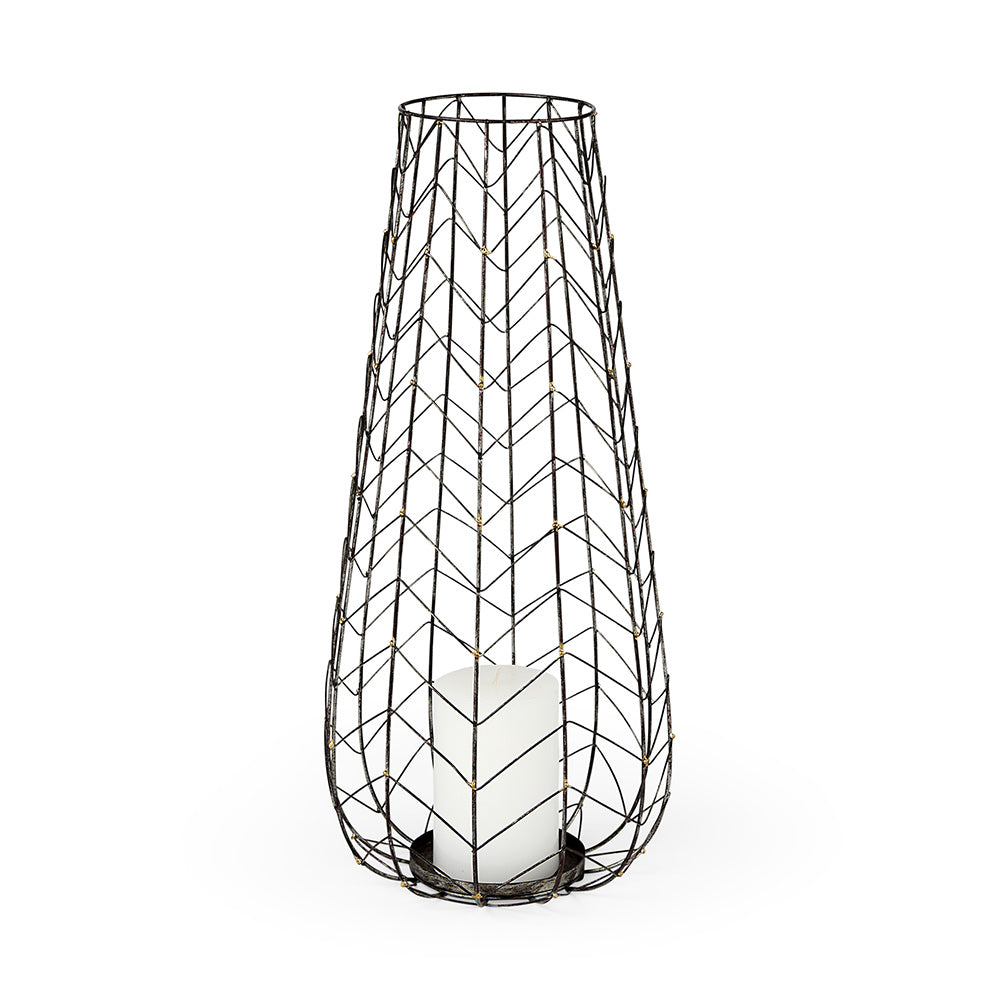 Mercana - Petiole II Large Gold Toned Metal Table Candle Holder - 68028 view 1