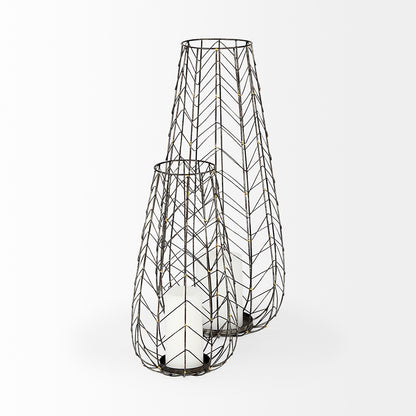 Mercana - Petiole II Large Gold Toned Metal Table Candle Holder - 68028 view 2