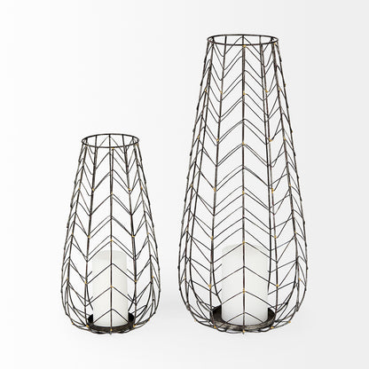 Mercana - Petiole II Large Gold Toned Metal Table Candle Holder - 68028 view 3