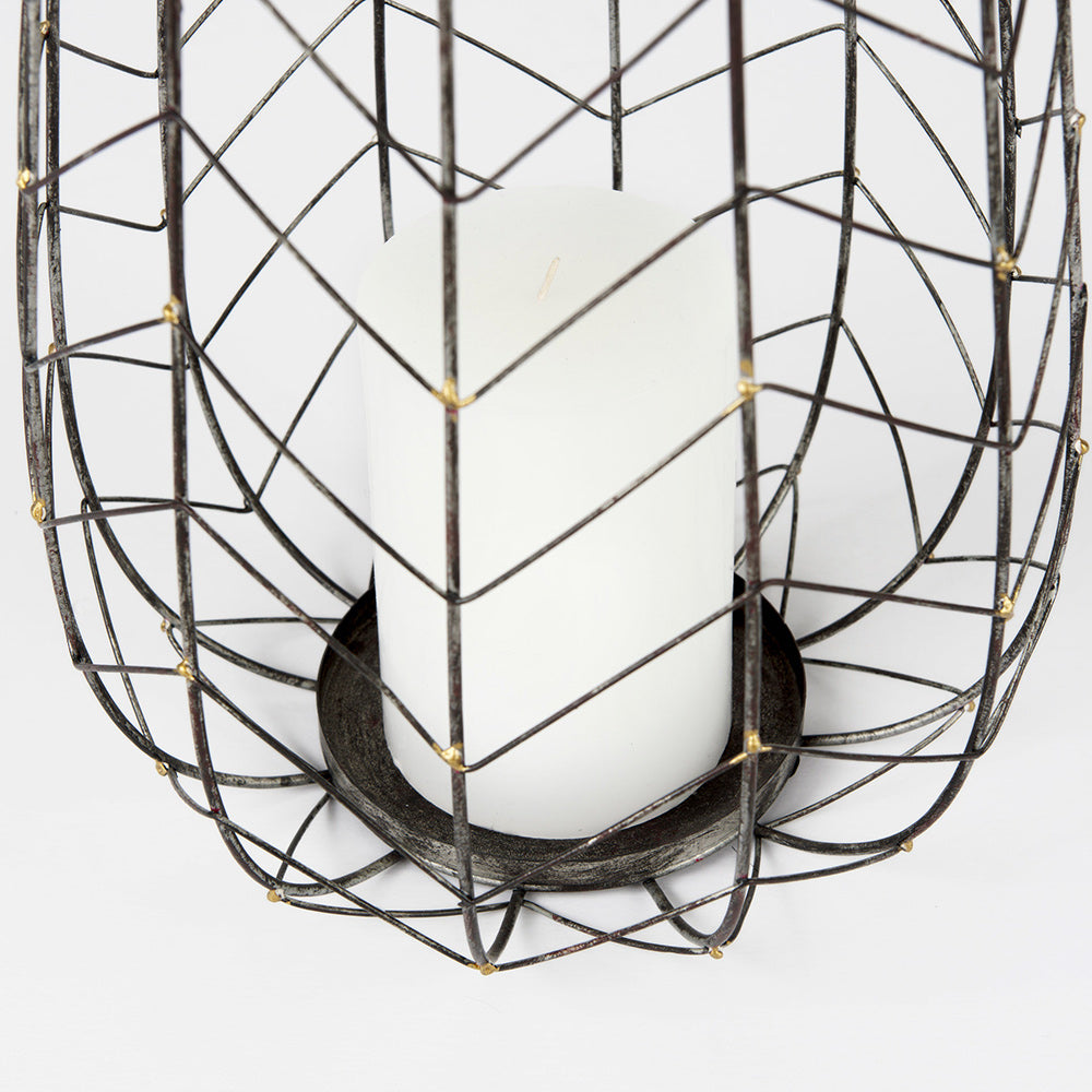 Mercana - Petiole II Large Gold Toned Metal Table Candle Holder - 68028 view 9