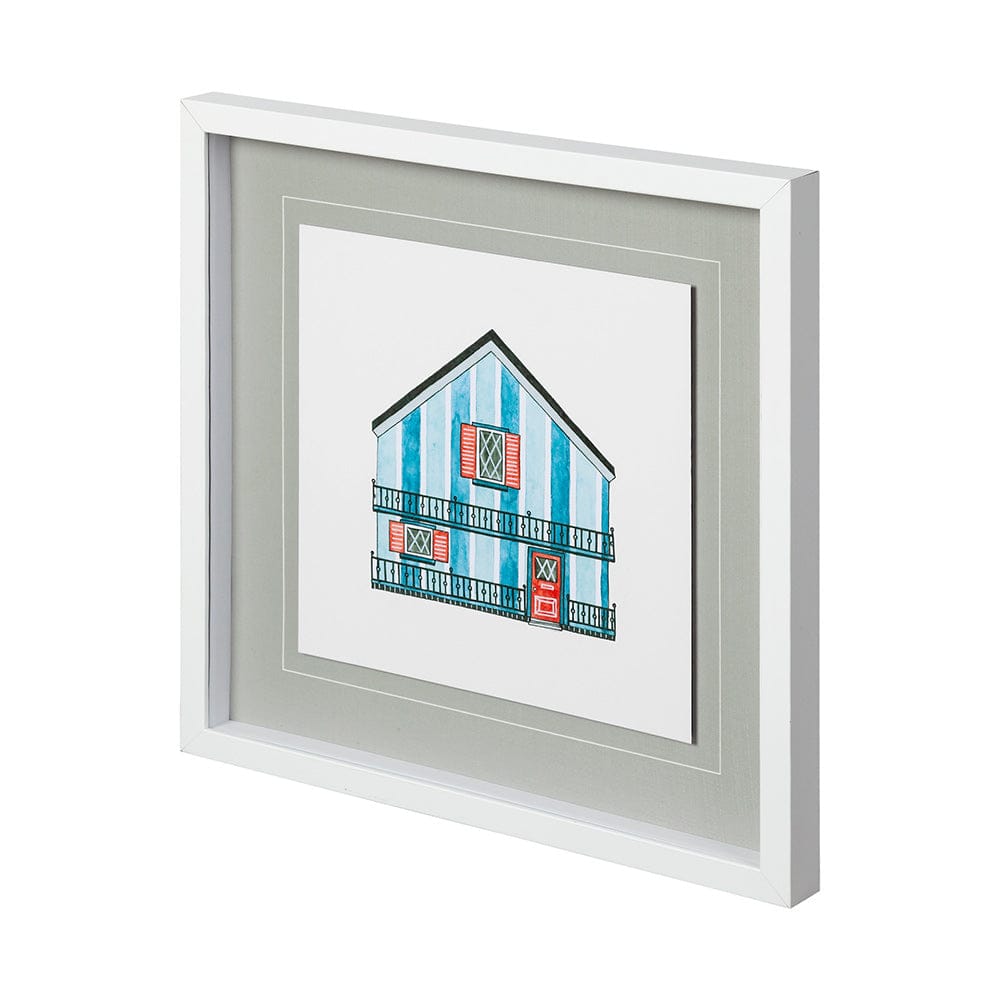 Mercana - Petit Mansion II by Jones a Hand Embellished Textured Framed Art Print Matted under Glass - 12351 view 1