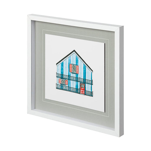 Mercana - Petit Mansion II by Jones a Hand Embellished Textured Framed Art Print Matted under Glass - 12351 view 1