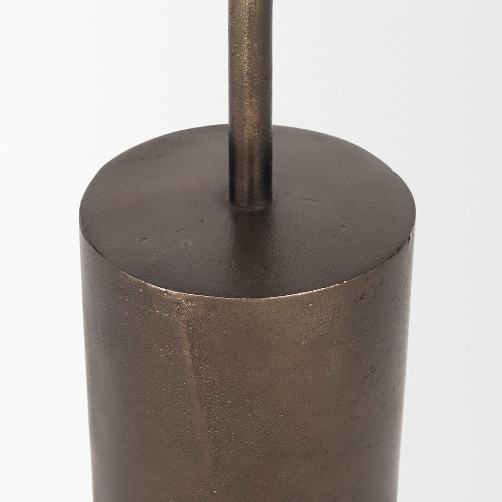 Mercana - Petria Antiqued Gold Textured Metal Taper Candle Holders - 70649 view 9