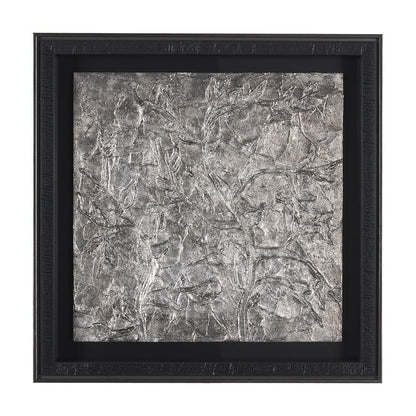 Mercana - Pewter Leaves I by Morgan McLaren a Framed Art Print Matted under Glass - 15333 view 1