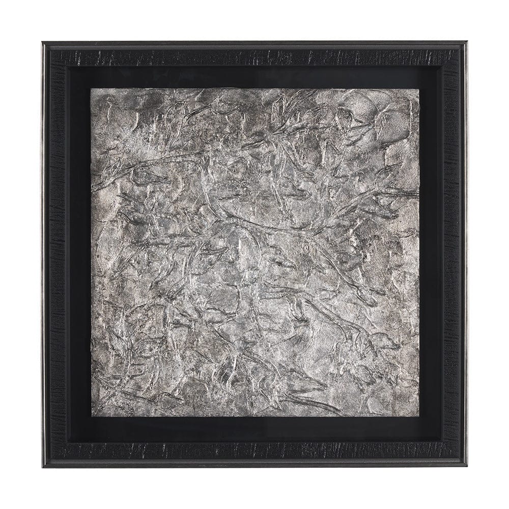 Mercana - Pewter Leaves II by Morgan McLaren a Framed Art Print Matted under Glass - 15334 view 1