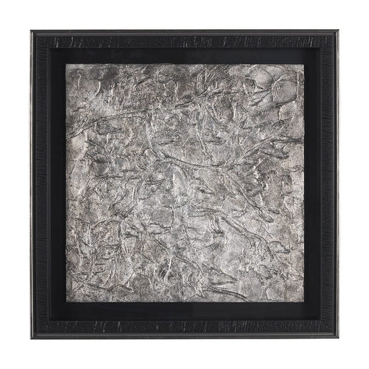Mercana - Pewter Leaves II by Morgan McLaren a Framed Art Print Matted under Glass - 15334 view 1