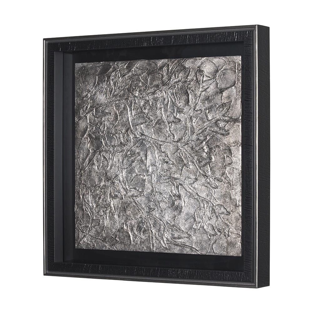 Mercana - Pewter Leaves II by Morgan McLaren a Framed Art Print Matted under Glass - 15334 view 2
