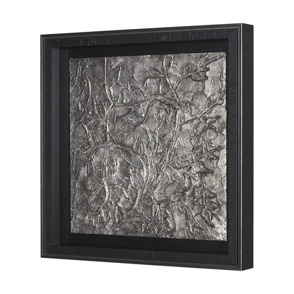 Mercana - Pewter Leaves III by Morgan McLaren a Framed Art Print Matted under Glass - 15335 view 2