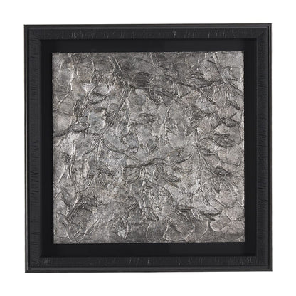 Mercana - Pewter Leaves IV by Morgan McLaren a Framed Art Print Matted under Glass - 15336 view 1