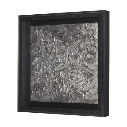 Mercana - Pewter Leaves IV by Morgan McLaren a Framed Art Print Matted under Glass - 15336 view 2