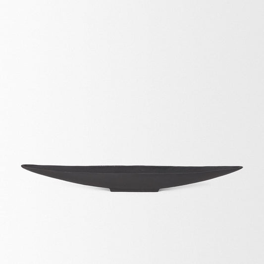 Mercana - Piero Large Matte Black Metal Decorative Bowl - 70658 view 2