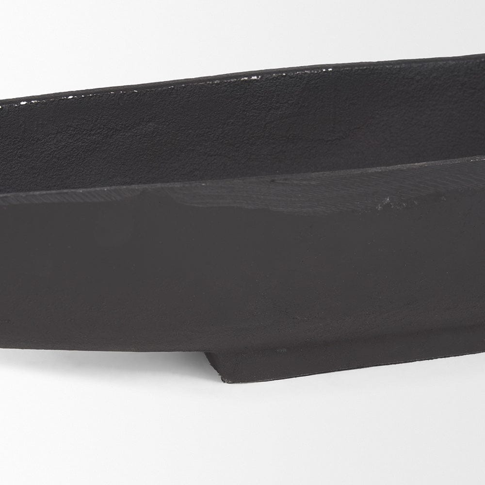 Mercana - Piero Large Matte Black Metal Decorative Bowl - 70658 view 6