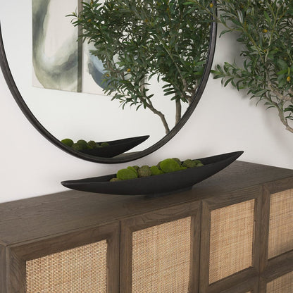 Mercana - Piero Large Matte Black Metal Decorative Bowl - 70658 view 9
