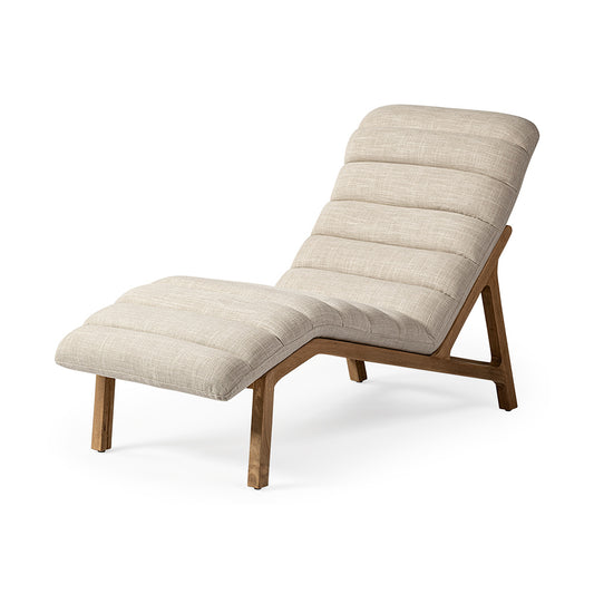 Mercana - Pierre Beige Fabric Upholstered Armless Chaise Lounge Chair - 68768_CLOSEOUT view 1