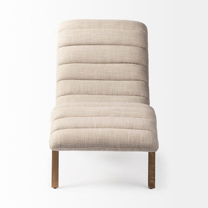 Mercana - Pierre Beige Fabric Upholstered Armless Chaise Lounge Chair - 68768_CLOSEOUT view 2