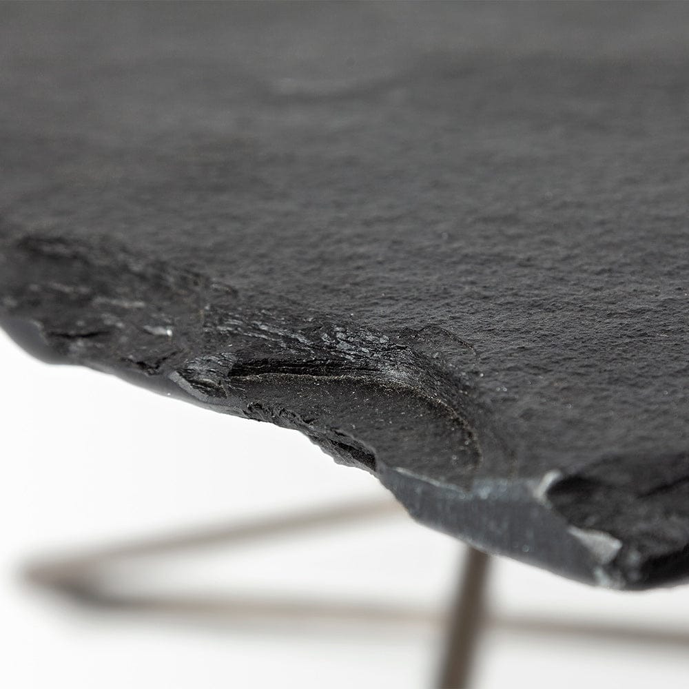 Mercana - Pinera 37"x33" Black Slate With Iron Base Coffee Table - 67802-AB view 2