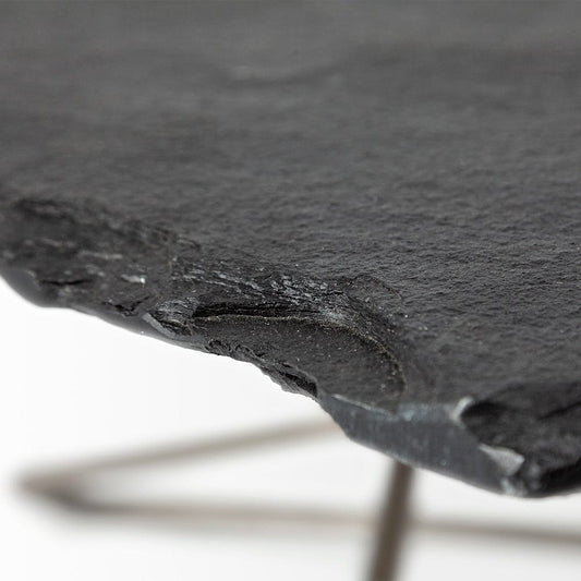Mercana - Pinera 37"x33" Black Slate With Iron Base Coffee Table - 67802-AB view 2