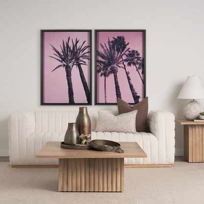 Mercana - Pink Palms II by Deborah Revell a Hand Embellished Framed Art Print - 15702 view 8