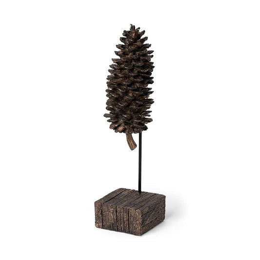 Mercana - Pinterra Large 4L x 4W Brown Resin Pinecone Replica - 68923 view 1