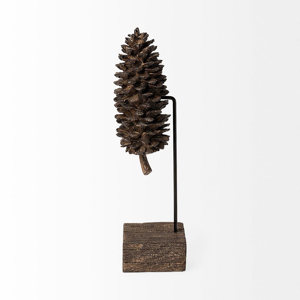 Mercana - Pinterra Large 4L x 4W Brown Resin Pinecone Replica - 68923 view 3