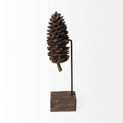 Mercana - Pinterra Large 4L x 4W Brown Resin Pinecone Replica - 68923 view 3