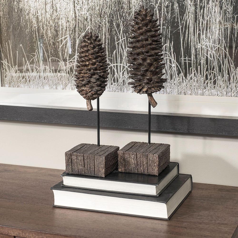 Mercana - Pinterra Small 4L x 4W Brown Resin Pinecone Replica - 68922_CLOSEOUT view 7