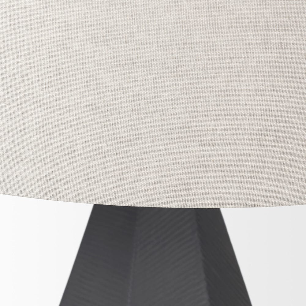 Mercana - Piven Black w/ Gray Wash Textured Ceramic Table Lamp - 70369 view 5