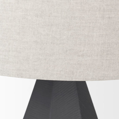 Mercana - Piven Black w/ Gray Wash Textured Ceramic Table Lamp - 70369 view 5