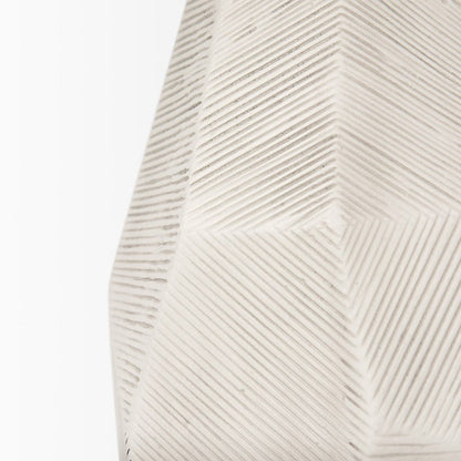 Mercana - Piven White w/Antiqued Wash Textured Ceramic Table Lamp - 70370 view 7