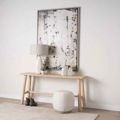 Mercana - Piven White w/Antiqued Wash Textured Ceramic Table Lamp - 70370 view 10