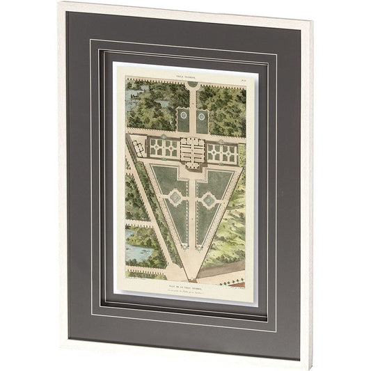 Mercana - Plan De La Villa Negroni by Mercana Studio a Framed Art Print Matted under Glass - 10075 view 1