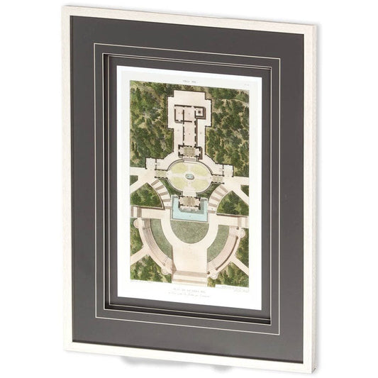 Mercana - Plan De La Villa Pia by Mercana Studio a Framed Art Print Matted under Glass - 10074 view 1