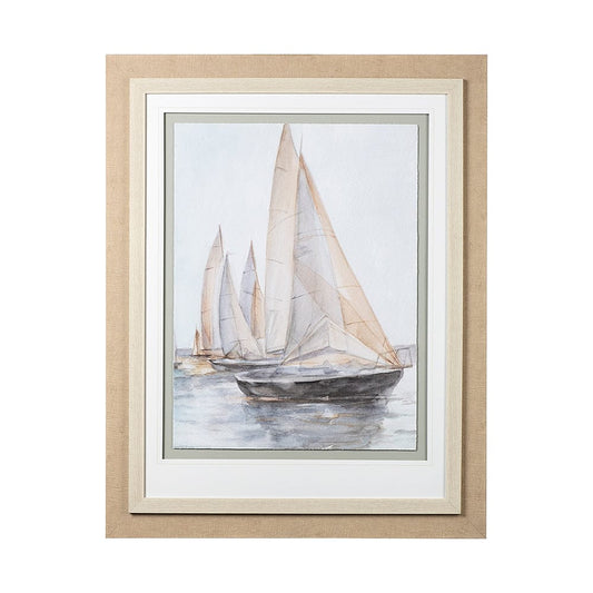 Mercana - Plein Air Sailboats II by Ethan Harper a Framed Art Print Matted under Glass - 12624 view 1