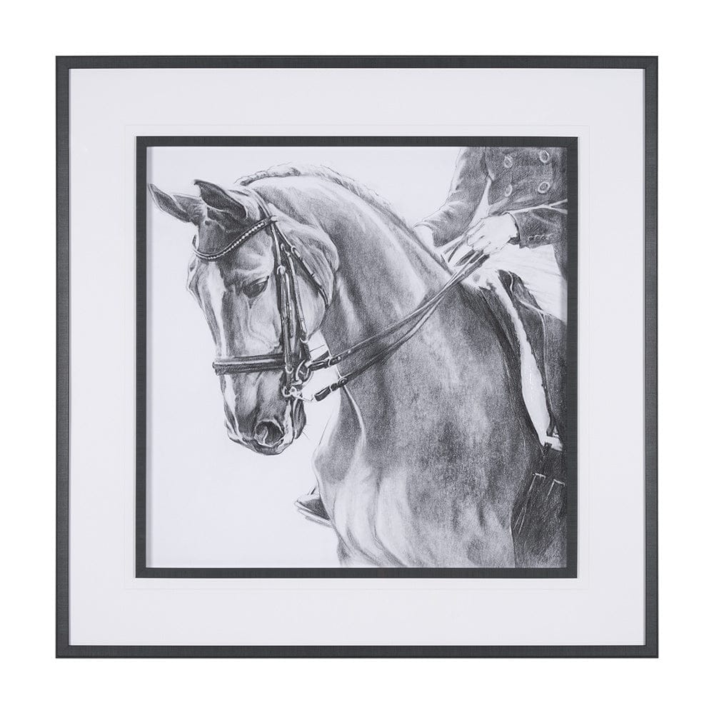 Mercana - Poised by Mercana Studio a Hand Embellished Textured Framed Art Print Matted under Glass - 15138 view 1