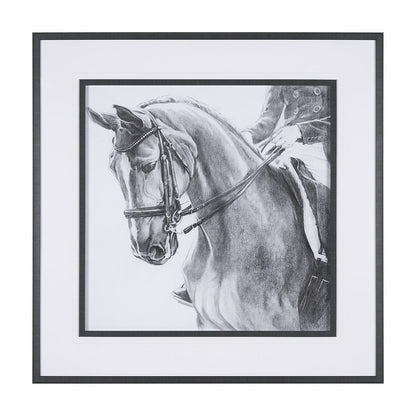 Mercana - Poised by Mercana Studio a Hand Embellished Textured Framed Art Print Matted under Glass - 15138 view 1
