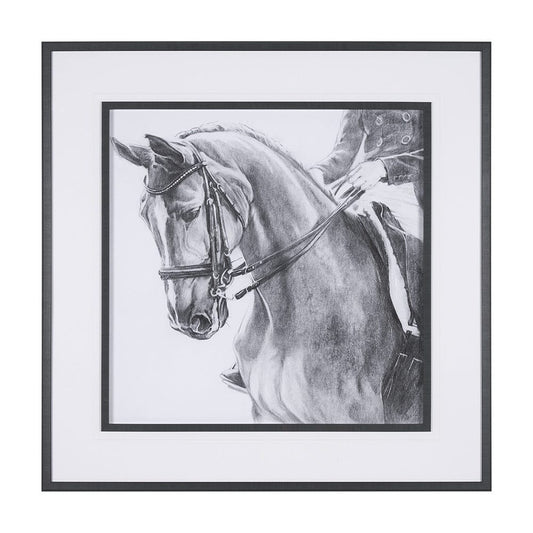 Mercana - Poised by Mercana Studio a Hand Embellished Textured Framed Art Print Matted under Glass - 15138 view 1
