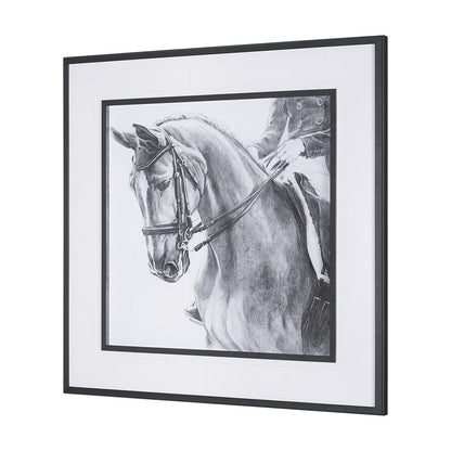 Mercana - Poised by Mercana Studio a Hand Embellished Textured Framed Art Print Matted under Glass - 15138 view 2