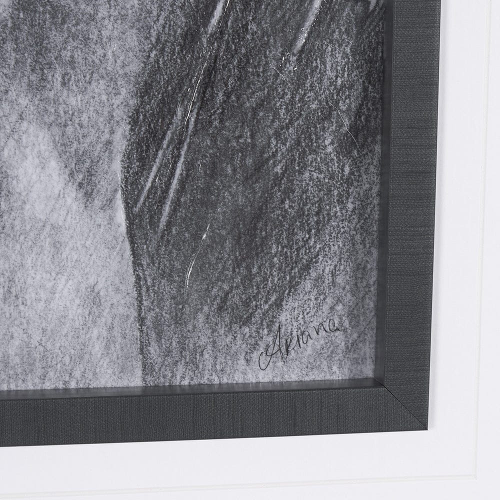 Mercana - Poised by Mercana Studio a Hand Embellished Textured Framed Art Print Matted under Glass - 15138 view 6