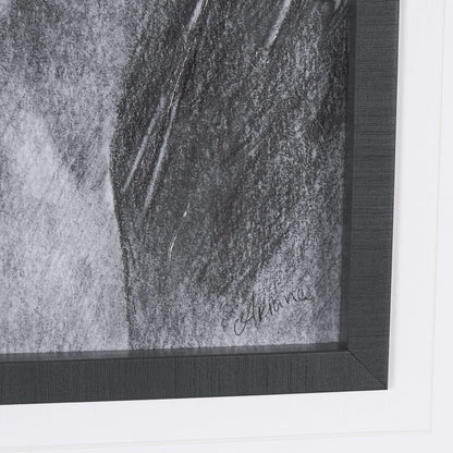 Mercana - Poised by Mercana Studio a Hand Embellished Textured Framed Art Print Matted under Glass - 15138 view 6