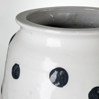 Mercana - Polka Large 32H White Ceramic Polka Dot Vase - 69047 view 5