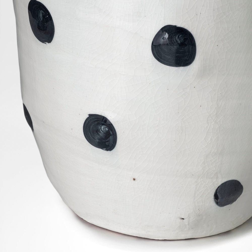 Mercana - Polka Large 32H White Ceramic Polka Dot Vase - 69047 view 6